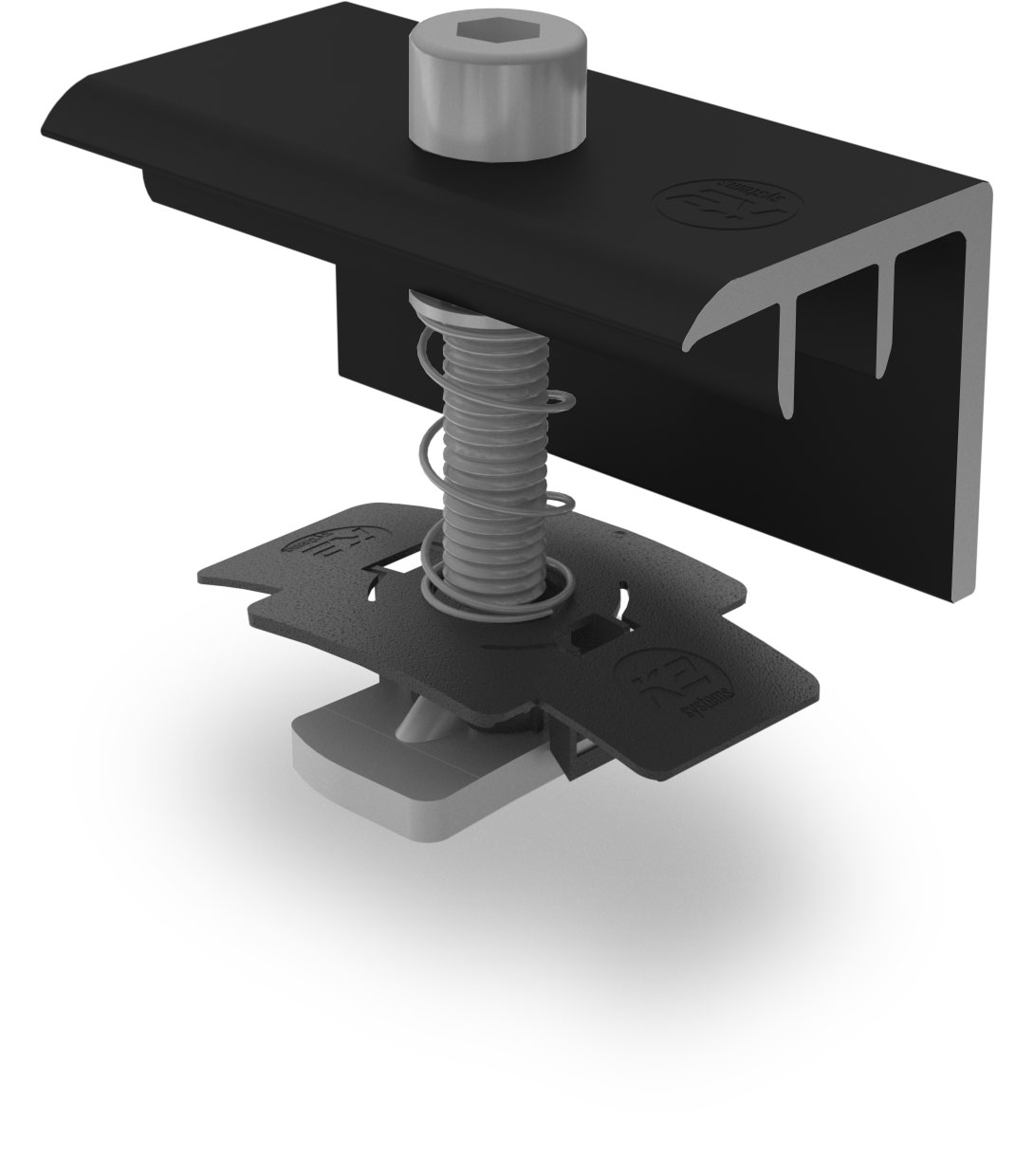 K2 XS End Clamp, must anodeeritud